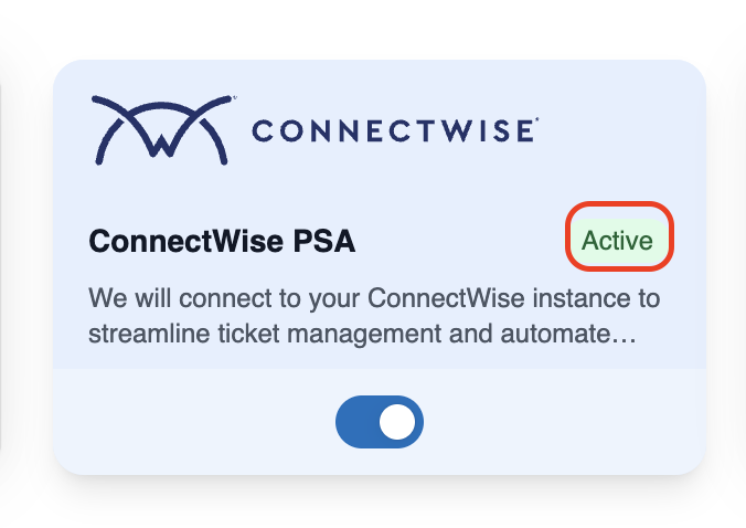 ConnectWise set creds