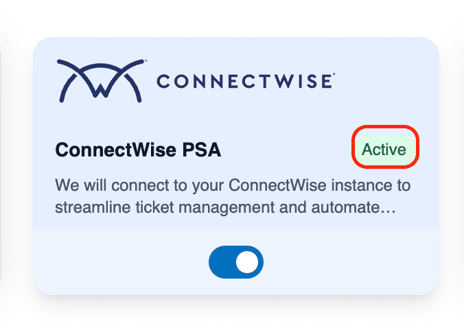 ConnectWise set creds