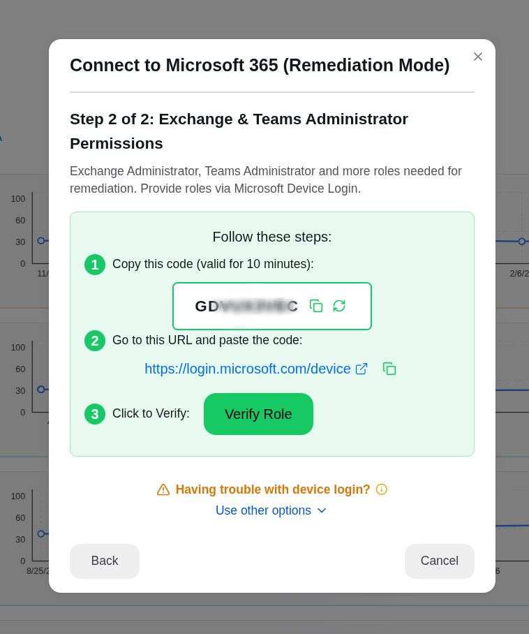 Step 2 – Device code
