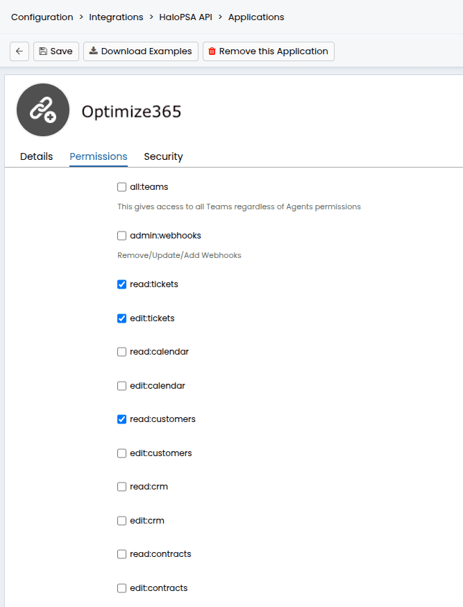 HaloPSA Permissions