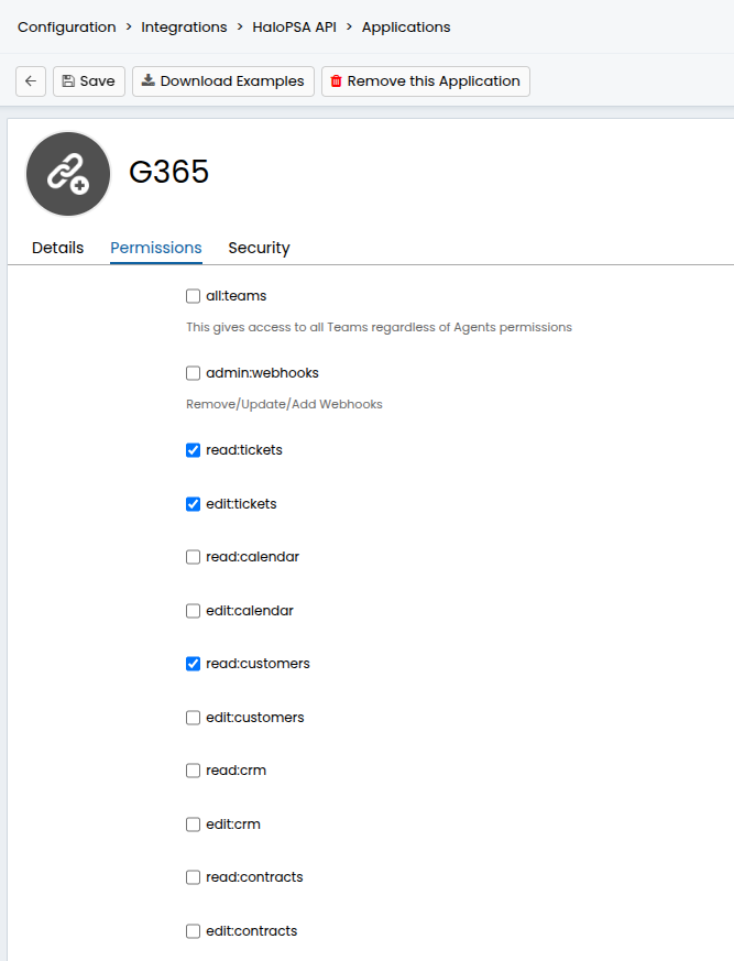 HaloPSA Permissions